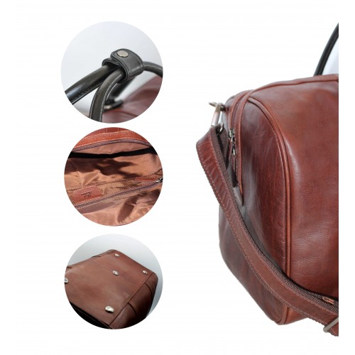 Leather travel bag 36x46x17,5 cm TRUNK