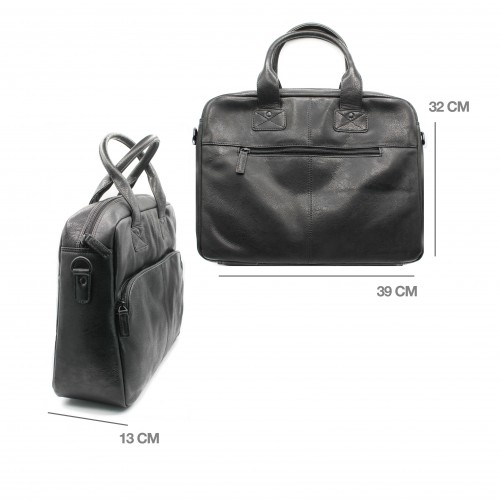 Leather briefcase 32x39x13 cm PULSION