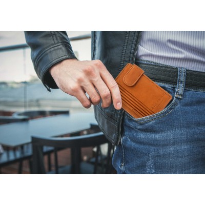 Leather wallet 11x9 cm TRIS