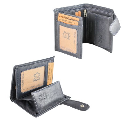 Leather wallet 11x9 cm TRIS