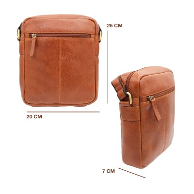 Leather shoulder bag POKO 25x20x7 cm