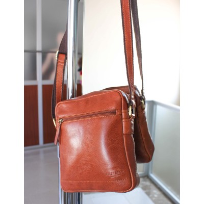 Leather shoulder bag POKO 25x20x7 cm