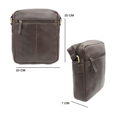 Leather shoulder bag POKO 25x20x7 cm
