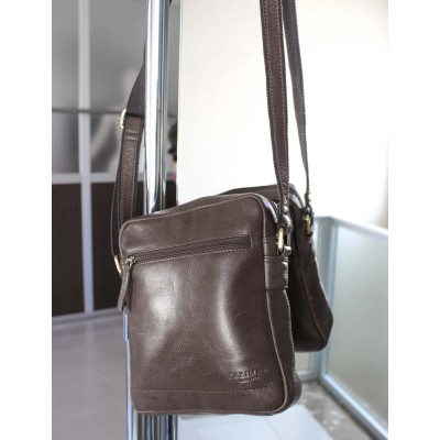 Leather shoulder bag POKO 25x20x7 cm
