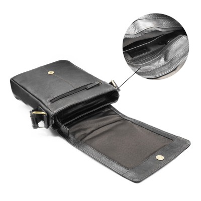 Leather shoulder bag WAILER 26x20x6 cm