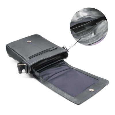 Leather shoulder bag WAILER 26x20x6 cm