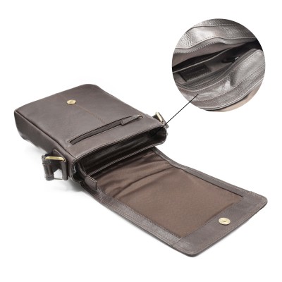Leather shoulder bag WAILER 26x20x6 cm