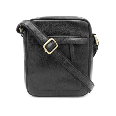 Leather shoulder bag GHOST 20x16x5,5 cm