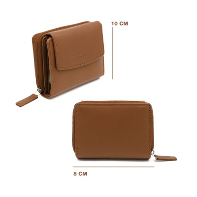 Multi-purpose leather wallet 10x8 cm