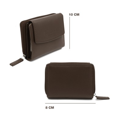 Multi-purpose leather wallet 10x8 cm