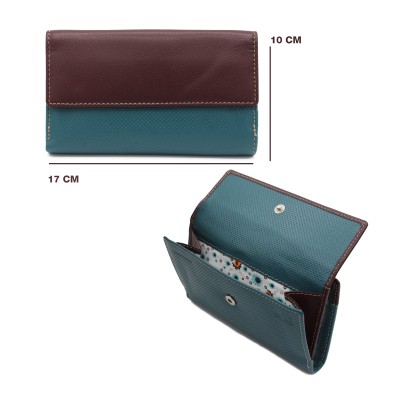 Multi-purpose leather wallet 17x10 cm
