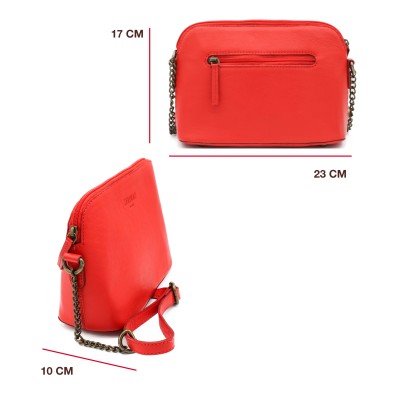 Leather shoulder bag 23x17x10 cm LOVA