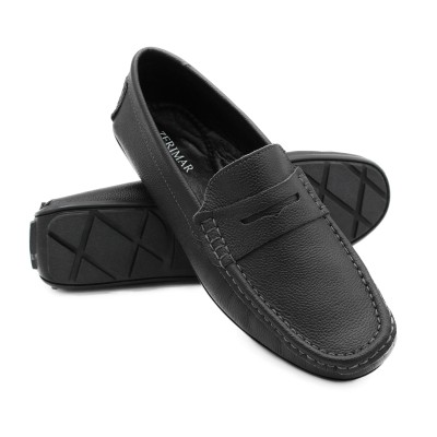 Leather moccasins with mask TERO