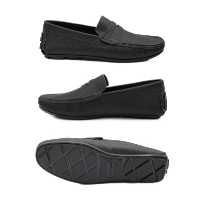 Leather moccasins with mask TERO
