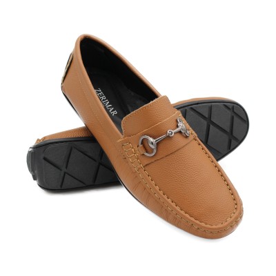 Leather loafers with link CORSARIO