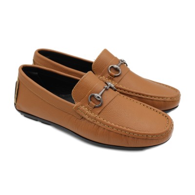 Leather loafers with link CORSARIO