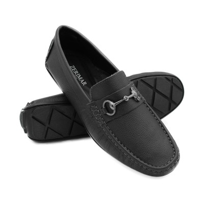 Leather loafers with link CORSARIO