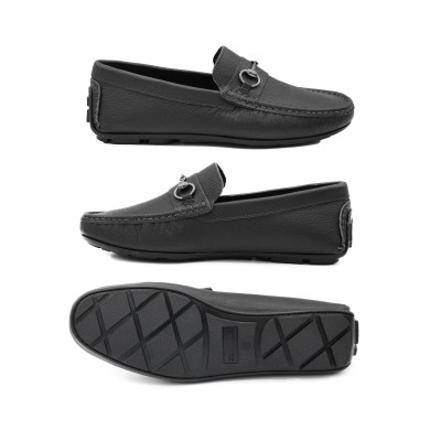 Leather loafers with link CORSARIO