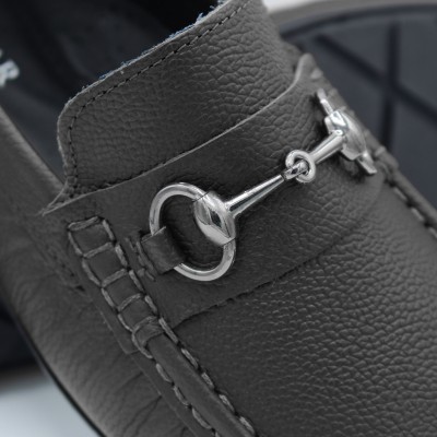 Leather loafers with link CORSARIO