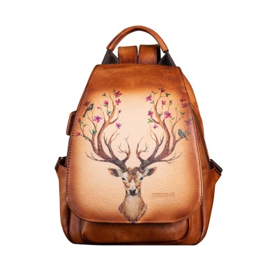 Leather backpack 32x22x12 cm CIERVO