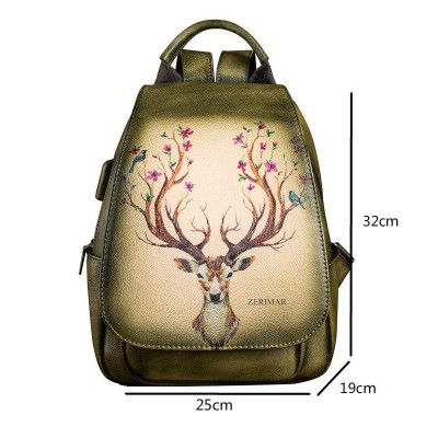 Leather backpack 32x22x12 cm CIERVO