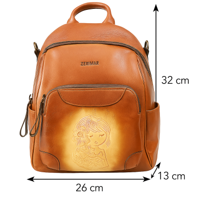 Leather backpack 32x26x13 cm POLOLA