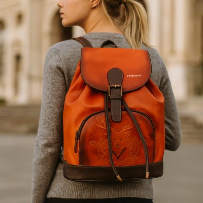 Leather backpack 36x30x16 cm VENO