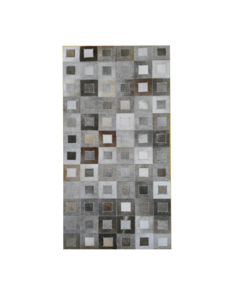 Cowhide Area Rug Patchwork, 59x117 in, Area Rugs Living Room Zerimar - 1