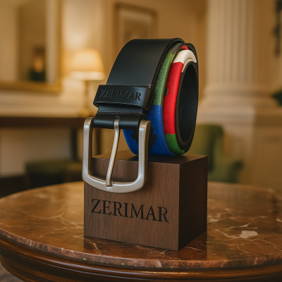 38 mm leather belt AZTEK model
