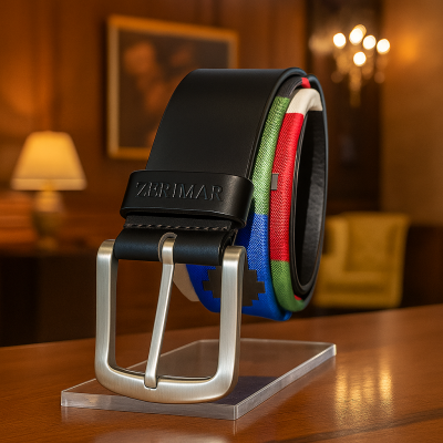 38 mm leather belt AZTEK model