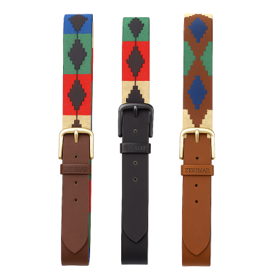 38 mm leather belt AZTEK model
