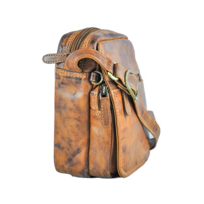 Leather shoulder bag CRUZ 20x15x8 cm