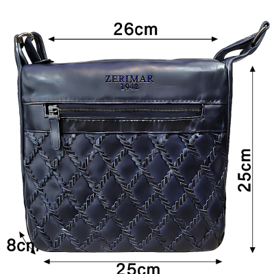Embossed leather bag 26x25x8 cm ZONE