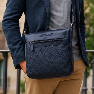 Embossed leather bag 26x25x8 cm ZONE