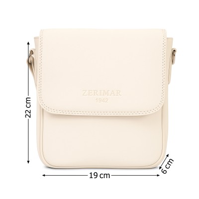 Leather shoulder bag 22x19x6 cm SERA