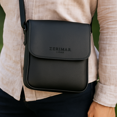 Leather shoulder bag 22x19x6 cm SERA