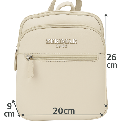 Natural leather backpack 26x20x9 cm LISSE