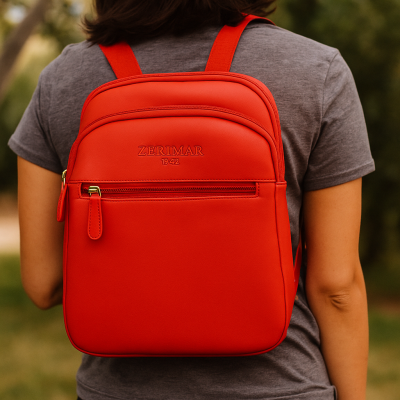 Natural leather backpack 26x20x9 cm LISSE