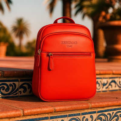 Natural leather backpack 26x20x9 cm LISSE