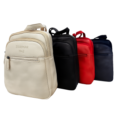 Natural leather backpack 26x20x9 cm LISSE