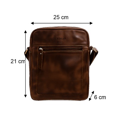 Leather shoulder bag 21x25x6 cm GLOE