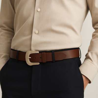 38 mm leather belt COUNTRY model