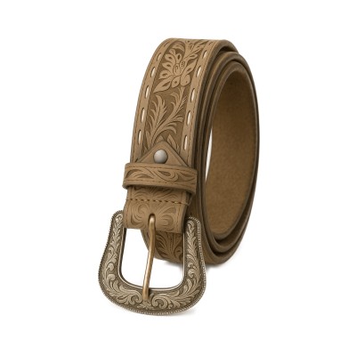 Embossed leather belt 38 mm model OEST