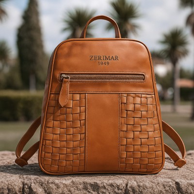 Natural leather backpack 26x21x7 cm STILL