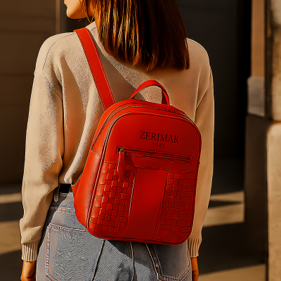 Natural leather backpack 26x21x7 cm STILL