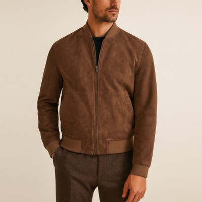 Men's suede bomber jacket CHURCH