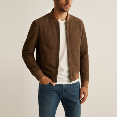 Men's suede bomber jacket CHURCH