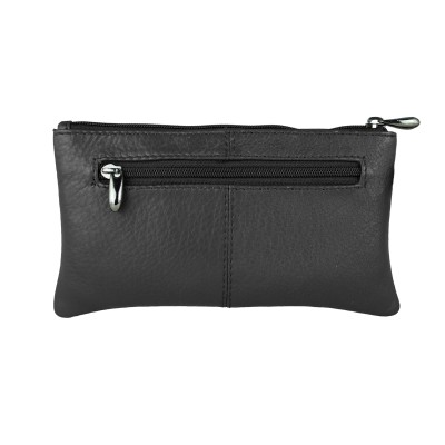 Clutch with short handle and zipper 21x12 cm