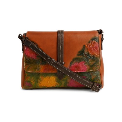 Leather shoulder bag 26x18x9 cm CLANE