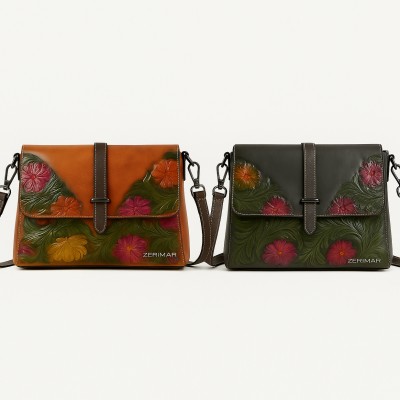 Leather shoulder bag 26x18x9 cm CLANE